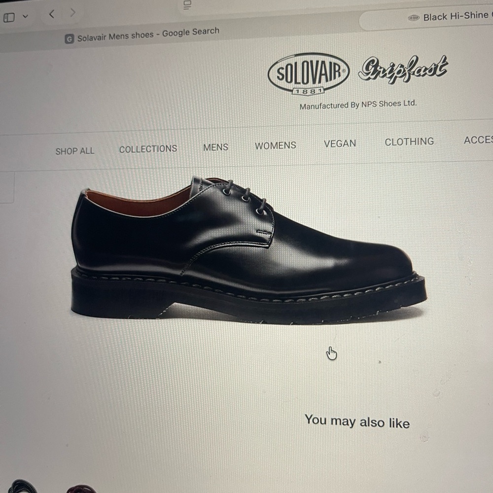 Black Solovair Men's Shoes